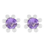 Amethyst-American-Li-Lee-Solitaire-Stud-Purple-Sterling-Silver-Earring