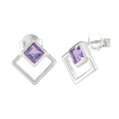 Amethyst-Korean-Yuki-Solitaire-Stud-Purple-Sterling-Silver-Earring