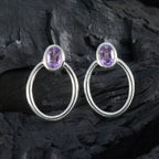 Amethyst-Italian-Nella-Solitaire-Stud-Purple-925-Sterling-Silver-Earring