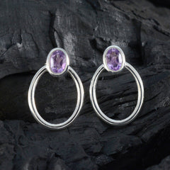Amethyst-Italian-Nella-Solitaire-Stud-Purple-925-Sterling-Silver-Earring