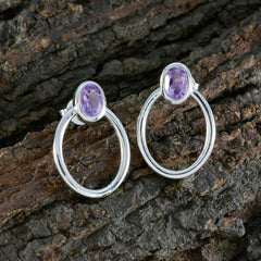 Amethyst-Italian-Nella-Solitaire-Stud-Purple-925-Sterling-Silver-Earring