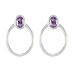 Amethyst-Italian-Nella-Solitaire-Stud-Purple-925-Sterling-Silver-Earring
