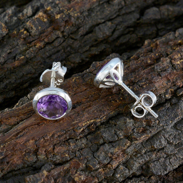 Amethyst-Japanese-Mei-Solitaire-Stud-Purple-92.5-Silver-Earring