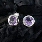 Amethyst-Egyptian-Sakura-Solitaire-Stud-Purple-92.5-Silver-Earring