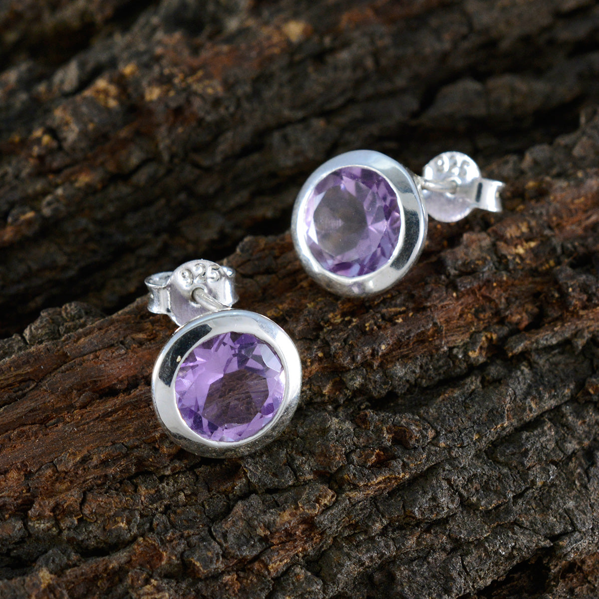 Amethyst-Egyptian-Sakura-Solitaire-Stud-Purple-92.5-Silver-Earring