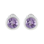 Amethyst-Egyptian-Sakura-Solitaire-Stud-Purple-92.5-Silver-Earring