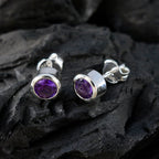 Amethyst-American-María-Solitaire-Stud-Purple-925-Sterling-Silver-Earring