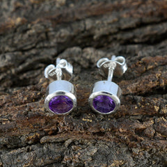 Amethyst-American-María-Solitaire-Stud-Purple-925-Sterling-Silver-Earring