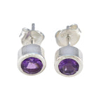 Amethyst-American-María-Solitaire-Stud-Purple-925-Sterling-Silver-Earring