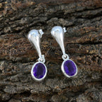 Amethyst-American-Riley-Solitaire-Stud-Purple-925-Silver-Earring