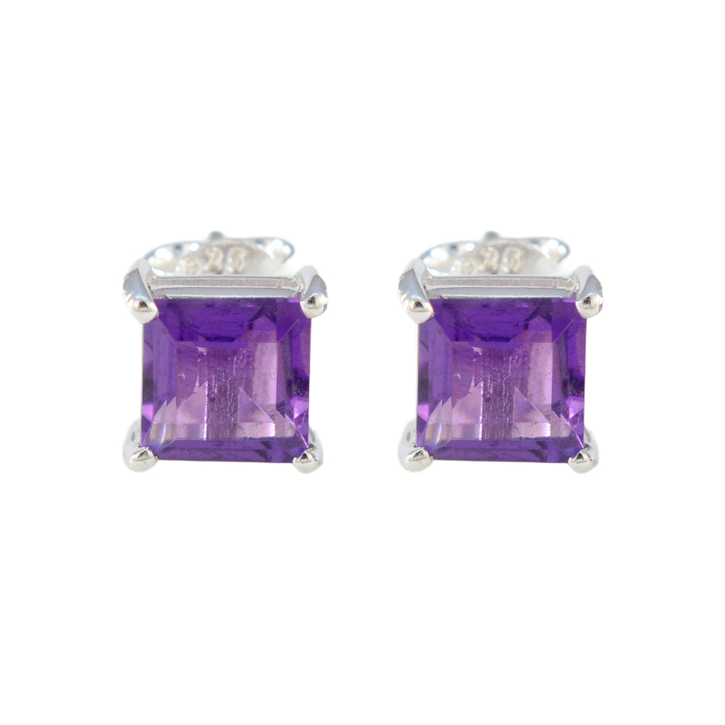 Amethyst-American-Aiko-Solitaire-Stud-Purple-Silver-Earring
