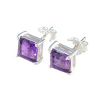 Amethyst-American-Aiko-Solitaire-Stud-Purple-Silver-Earring