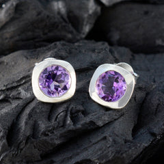 Amethyst-Italian-Elena-Solitaire-Stud-Purple-Silver-Earring