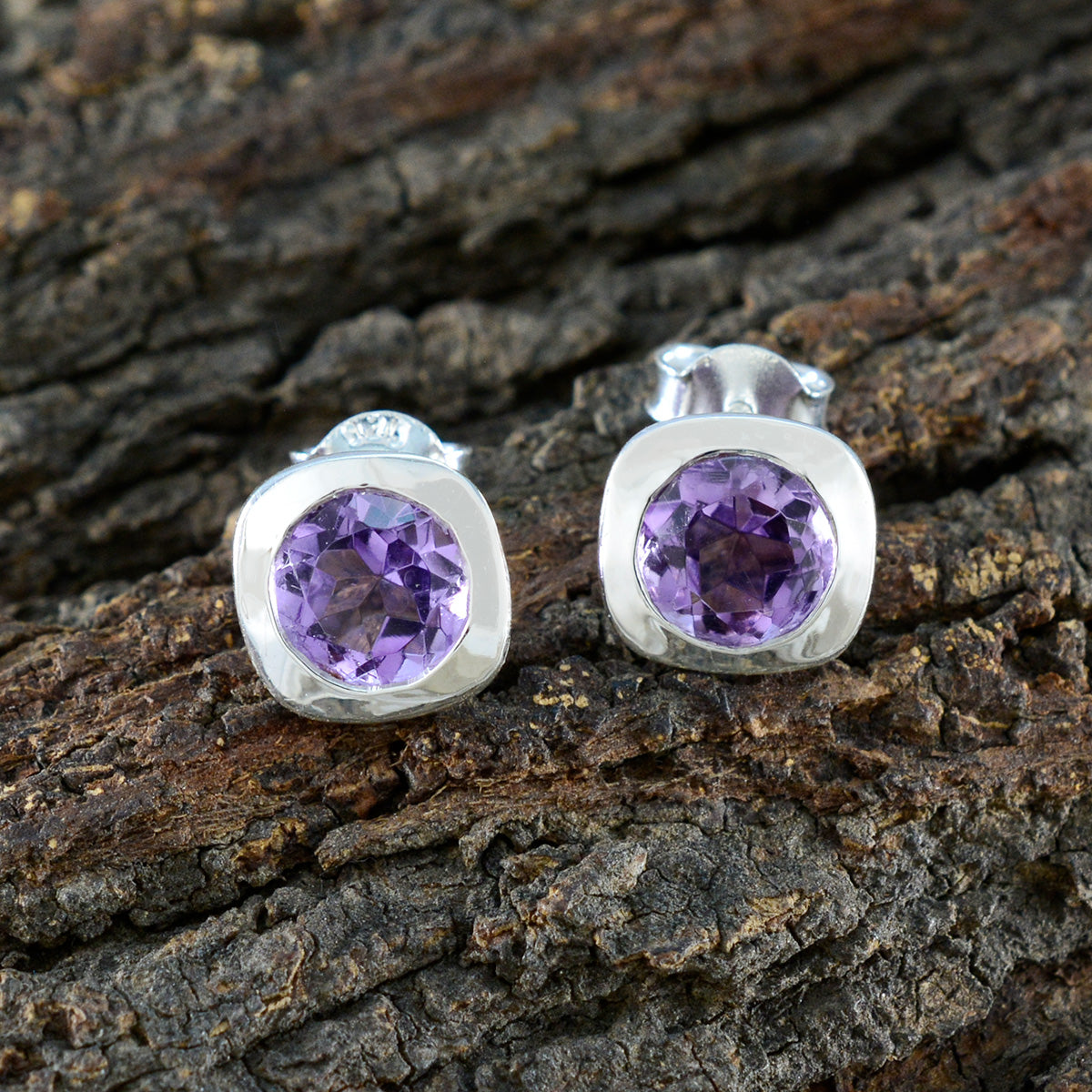 Amethyst-Italian-Elena-Solitaire-Stud-Purple-Silver-Earring