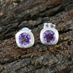 Amethyst-Italian-Elena-Solitaire-Stud-Purple-Silver-Earring