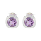 Amethyst-Italian-Elena-Solitaire-Stud-Purple-Silver-Earring