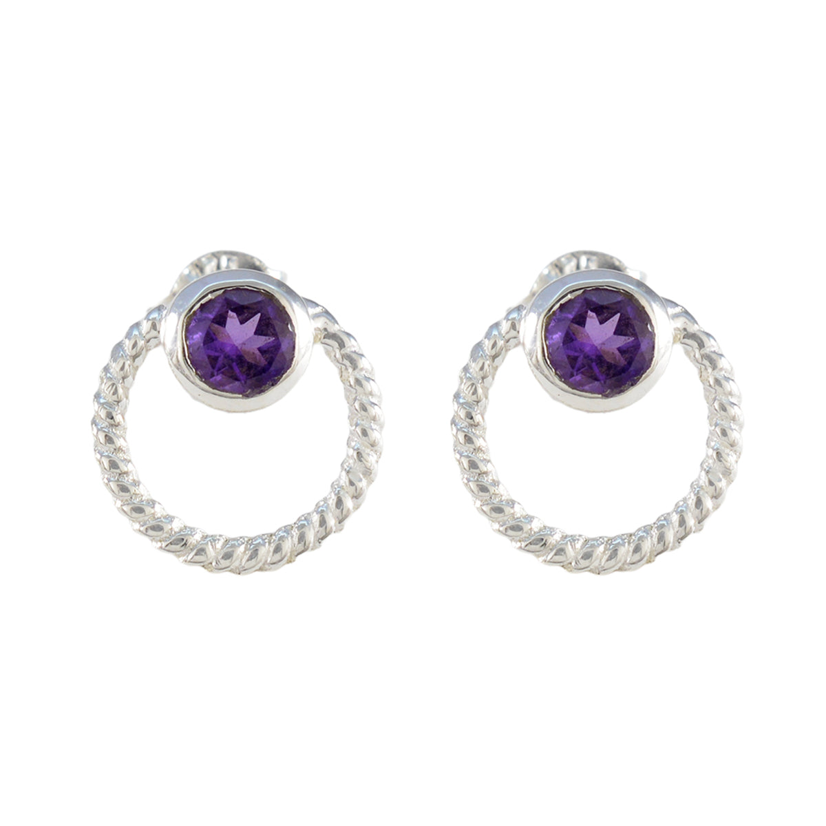 Amethyst-American-Meei-Solitaire-Stud-Purple-925-Silver-Earring