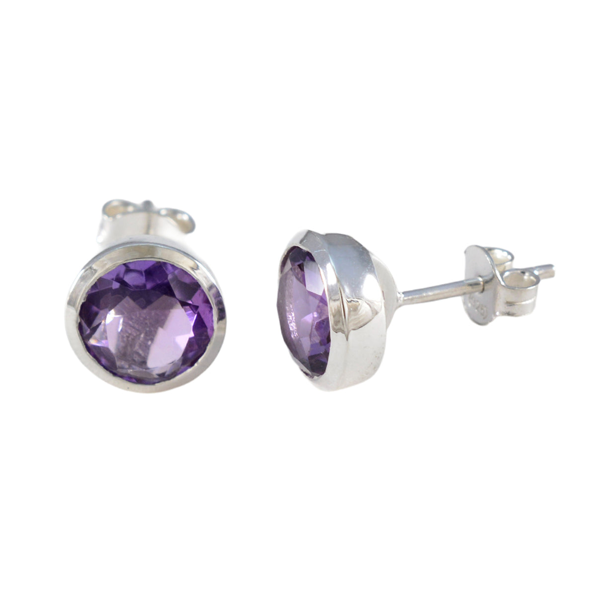 Amethyst American Amandaa Solitaire Ohrstecker Lila 92,5 Silber Ohrring Zweitbild