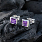 Amethyst-Latin-American-Isadora-Solitaire-Stud-Purple-Sterling-Silver-Earring
