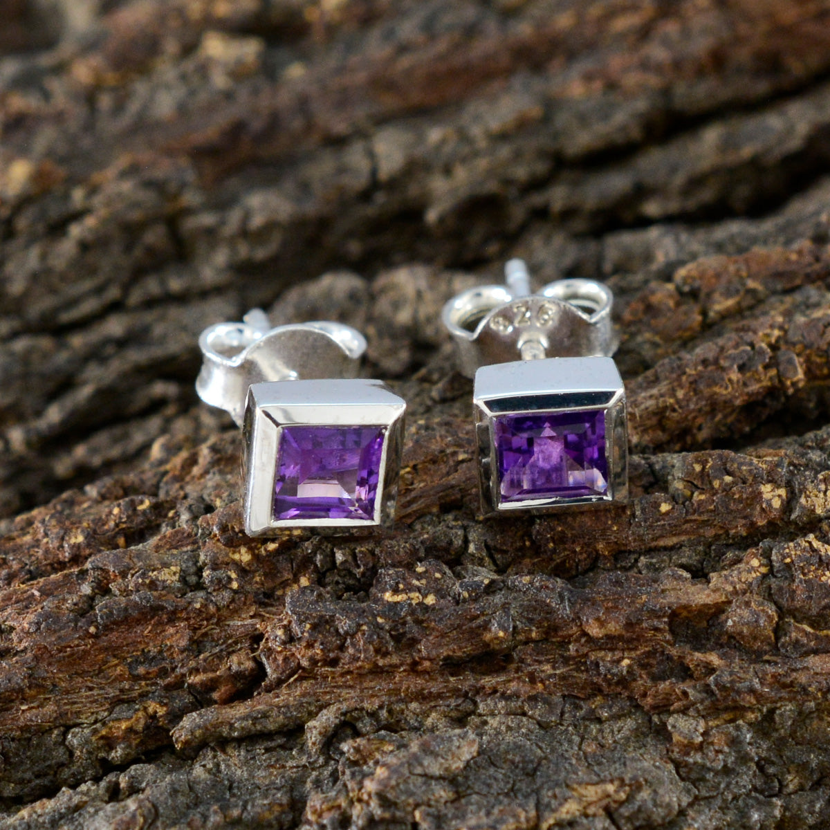 Amethyst-Latin-American-Isadora-Solitaire-Stud-Purple-Sterling-Silver-Earring