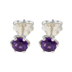 Amethyst-American-Fernanda-Solitaire-Stud-Purple-925-Sterling-Silver-Earring