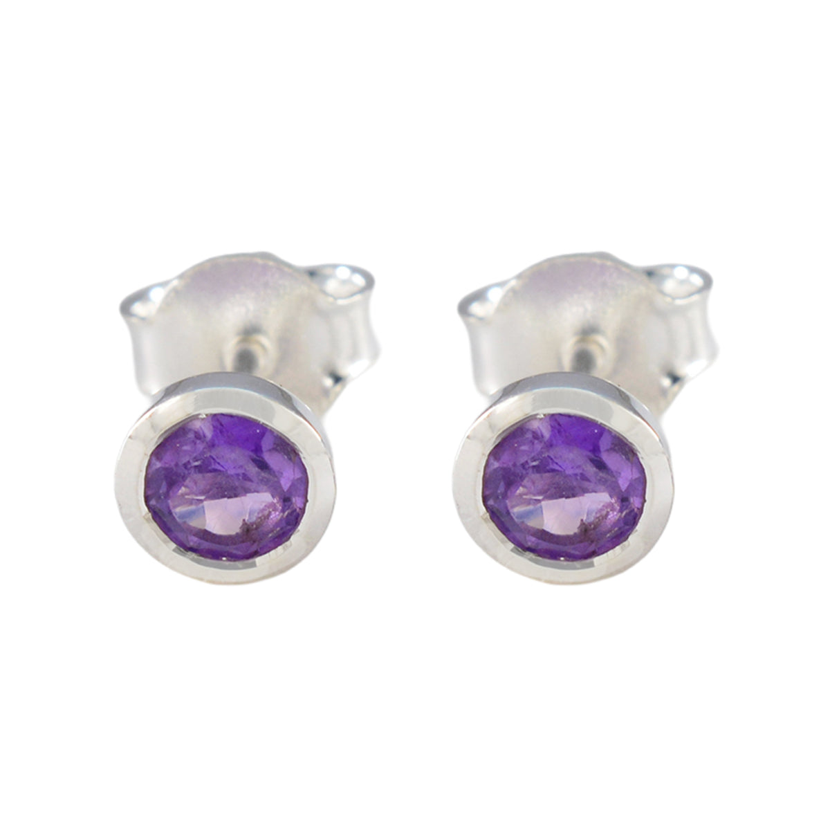 Amethyst-American-Micaela-Solitaire-Stud-Purple-92.5-Silver-Earring