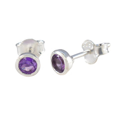 Amethyst-American-Micaela-Solitaire-Stud-Purple-92.5-Silver-Earring