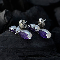 Amethyst-German-Lorena-multiple-Stud-Purple-Sterling-Silver-Earring