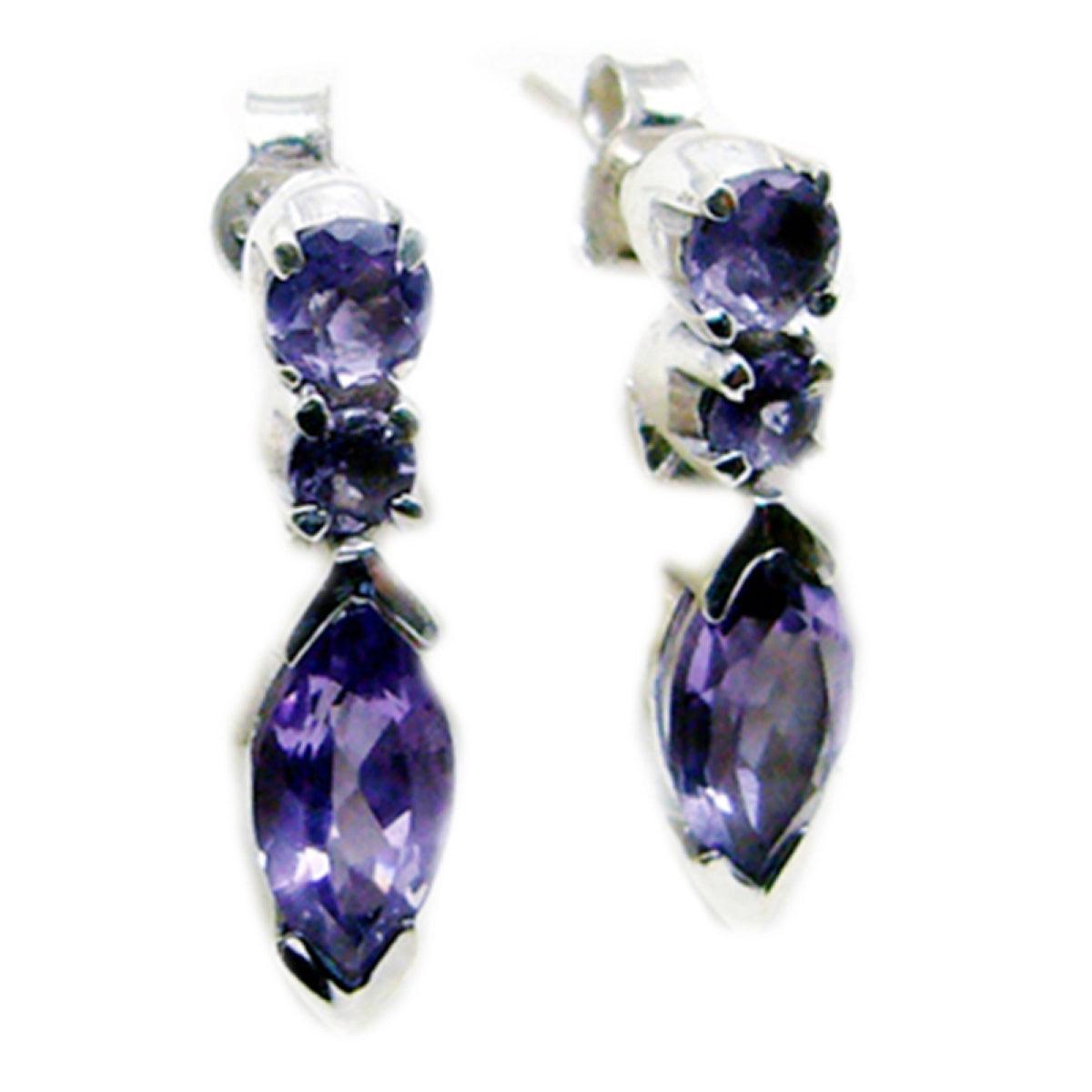 Amethyst-German-Lorena-multiple-Stud-Purple-Sterling-Silver-Earring