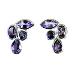 Amethyst-French-Elena-multiple-Stud-Purple-Sterling-Silver-Earring