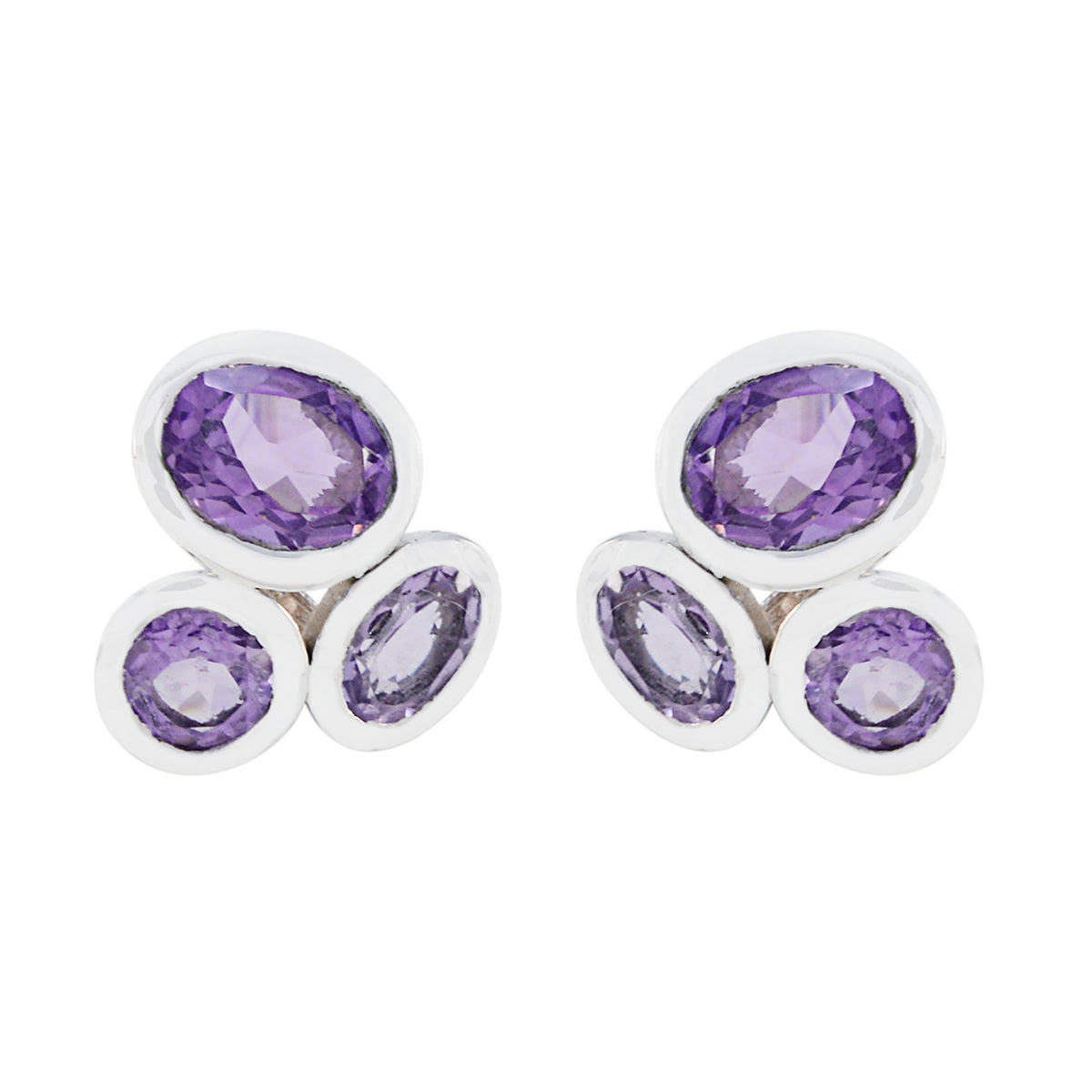 Amethyst-Turkish-Min-seo-multiple-Stud-Purple-Silver-Earring