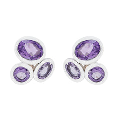 Amethyst-Turkish-Min-seo-multiple-Stud-Purple-Silver-Earring