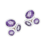 Amethyst-Turkish-Min-seo-multiple-Stud-Purple-Silver-Earring