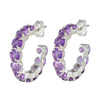 Amethyst-Latin-American-Elena-multiple-Stud-Purple-925-Sterling-Silver-Earring