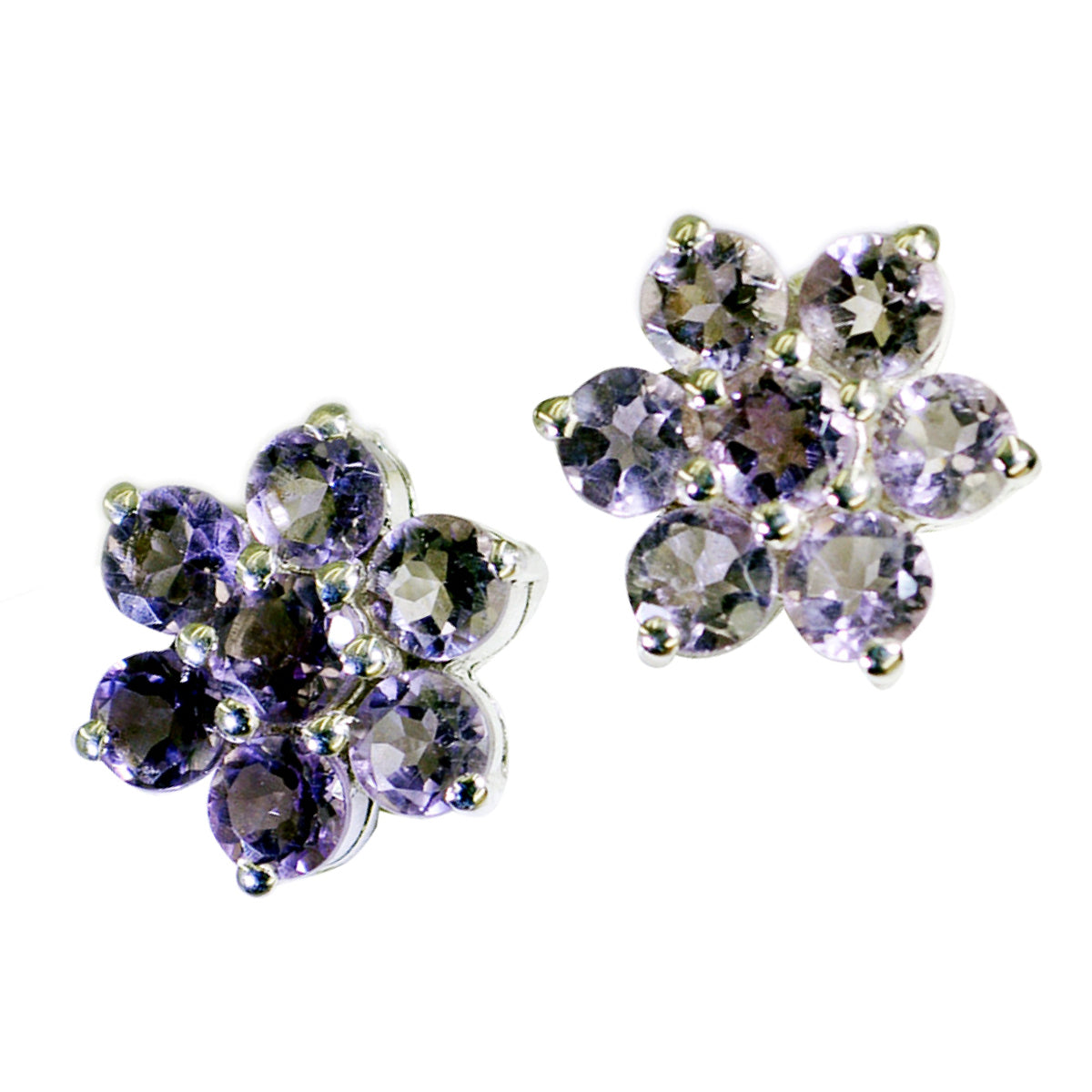 Amethyst Turkish Julieta multiple Stud Purple 925 Silver Earring Второстепенное изображение товара