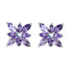 Amethyst-Middle-Eastern-Lorena-multiple-Stud-Purple-Sterling-Silver-Earring