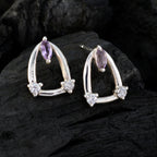 Amethyst-Middle-Eastern-Nari-multiple-Stud-Purple-92.5-Silver-Earring