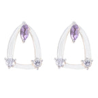 Amethyst-Middle-Eastern-Nari-multiple-Stud-Purple-92.5-Silver-Earring