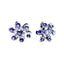 Amethyst-Australian-Sakura-multiple-Stud-Purple-Silver-Earring