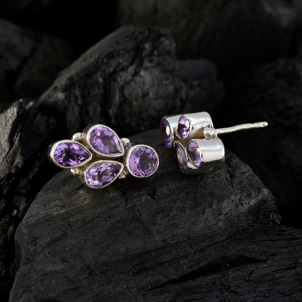 Amethyst-Italian-Agustina-multiple-Stud-Purple-925-Sterling-Silver-Earring