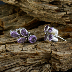 Amethyst-Italian-Agustina-multiple-Stud-Purple-925-Sterling-Silver-Earring