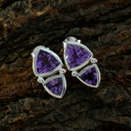 Amethyst-American-Paula-Toi-et-Moi-Stud-Purple-Silver-Earring