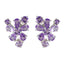 Amethyst-French-Freya-multiple-Stud-Purple-925-Silver-Earring
