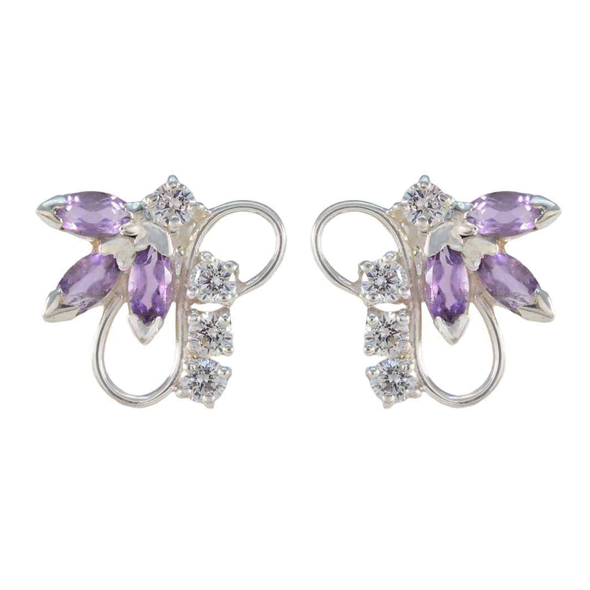 Amethyst-Australian-Isabella-multiple-Stud-Purple-925-Silver-Earring