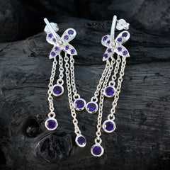 Amethyst-Japanese-Ava-multiple-Stud-Purple-925-Silver-Earring