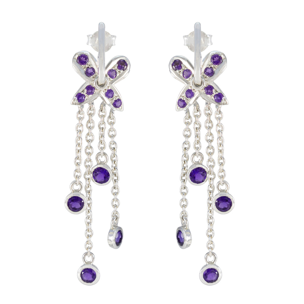 Amethyst-Japanese-Ava-multiple-Stud-Purple-925-Silver-Earring