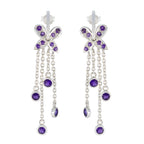 Amethyst-Japanese-Ava-multiple-Stud-Purple-925-Silver-Earring