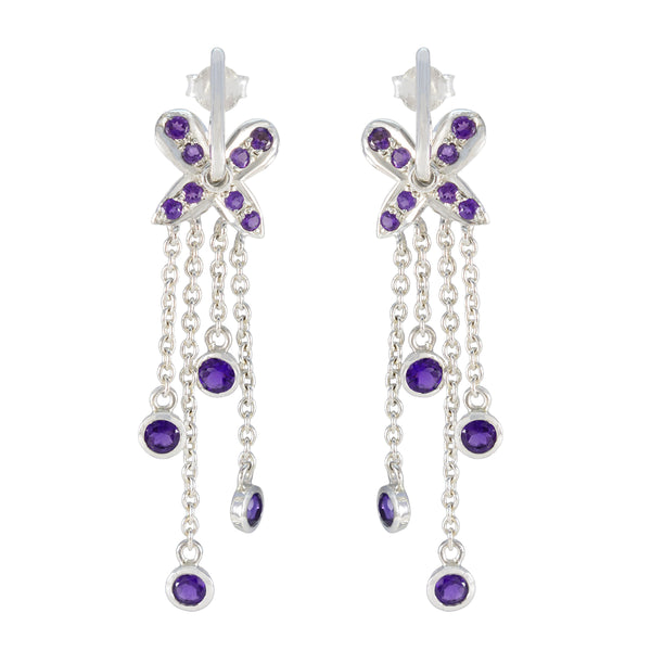 Amethyst-Japanese-Ava-multiple-Stud-Purple-925-Silver-Earring