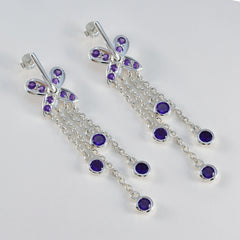 Amethyst-Japanese-Ava-multiple-Stud-Purple-925-Silver-Earring