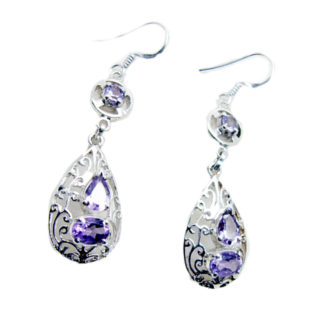 Amethyst-Latin-American-Soo-jin-multiple-Dangle-Purple-Sterling-Silver-Earring